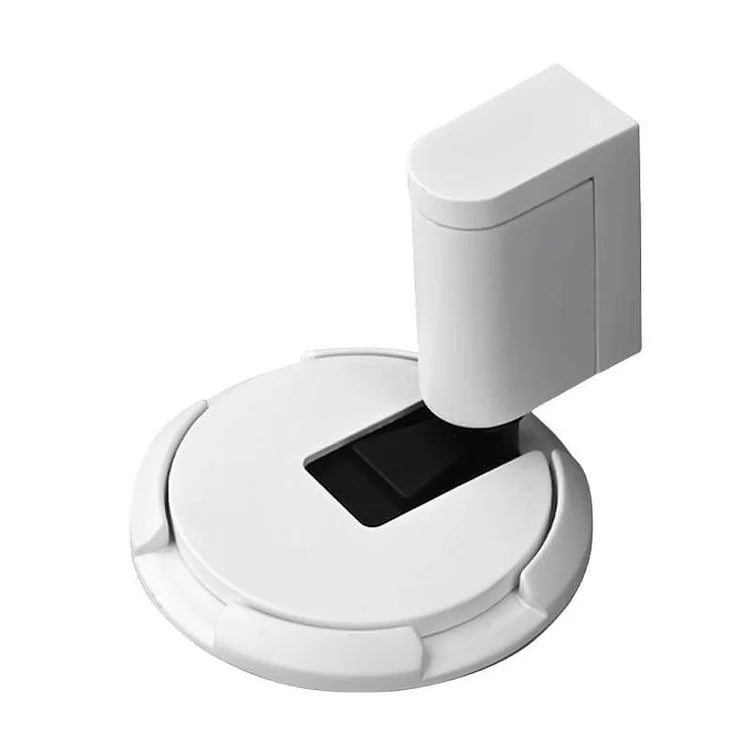 Auralis™ – Butoir de Porte en Nickel Brossé à Verrouillage Intégré