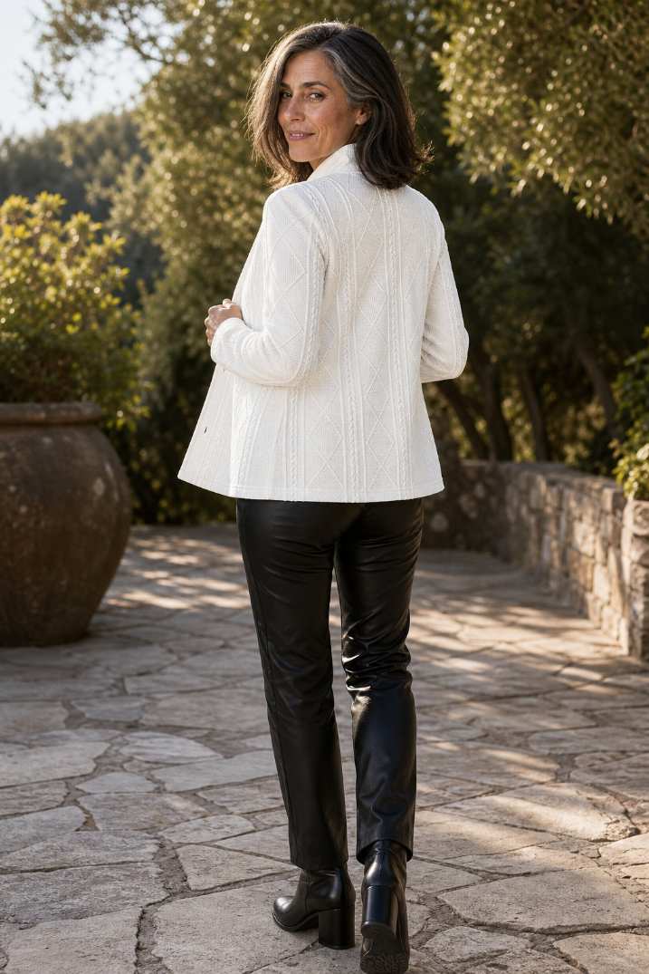 Vue de dos du blazer Blazéa blanc
