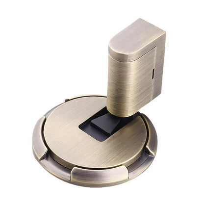 Auralis™ – Butoir de Porte en Nickel Brossé à Verrouillage Intégré
