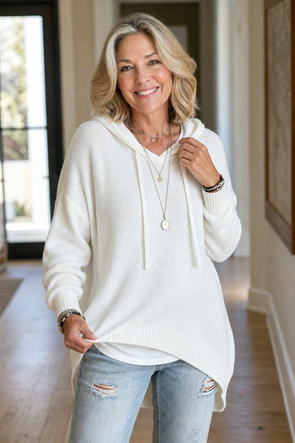 CapuDouce™ – Pull Oversize à Capuche en Maille