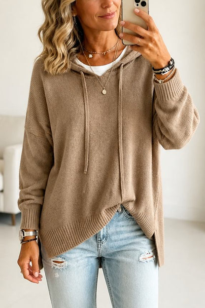 CapuDouce™ – Pull Oversize à Capuche en Maille