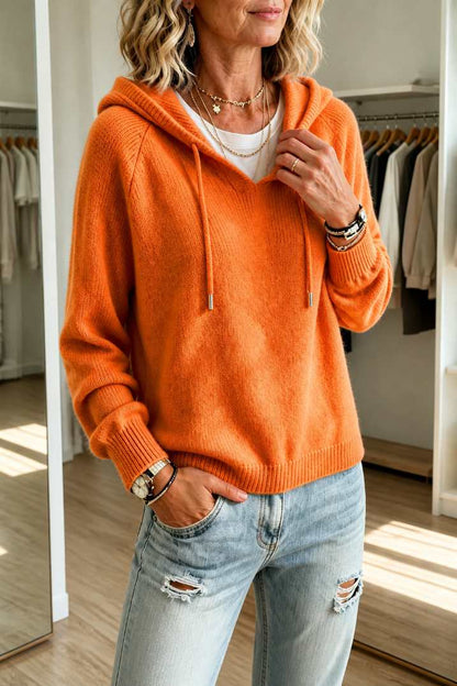 CocooMaille™ – Pull à Capuche en Maille Côtelée