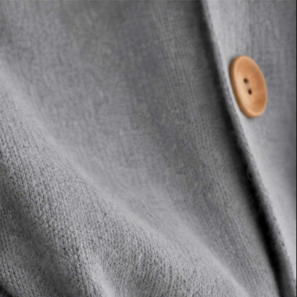 Douillette™ – Gilet à Capuche Boutonné en Maille Gaufrée