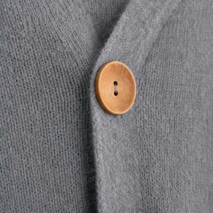 Douillette™ – Gilet à Capuche Boutonné en Maille Gaufrée