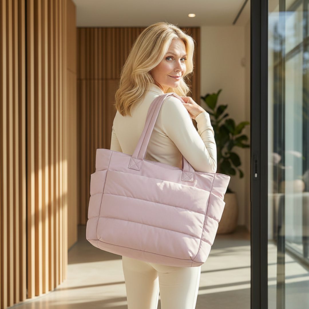 PuffChic™ – Cabas Matelassé Ultra-Léger avec Compartiment Laptop + 50% OFF
