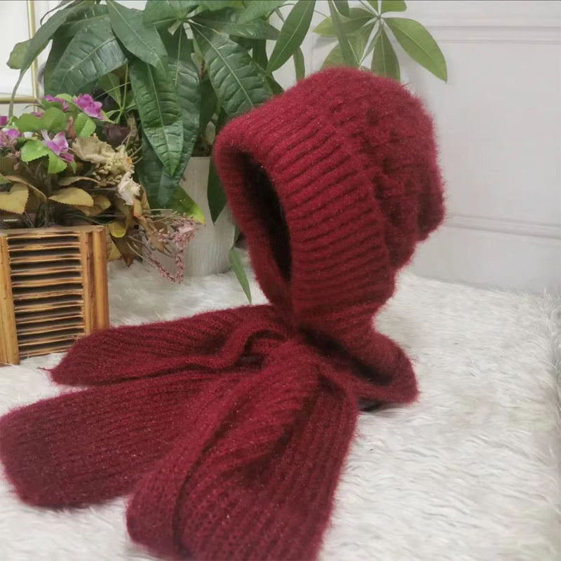Éloria™ – Bonnet-écharpe tricoté doublé polaire pour femme