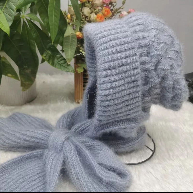 Éloria™ – Bonnet-écharpe tricoté doublé polaire pour femme