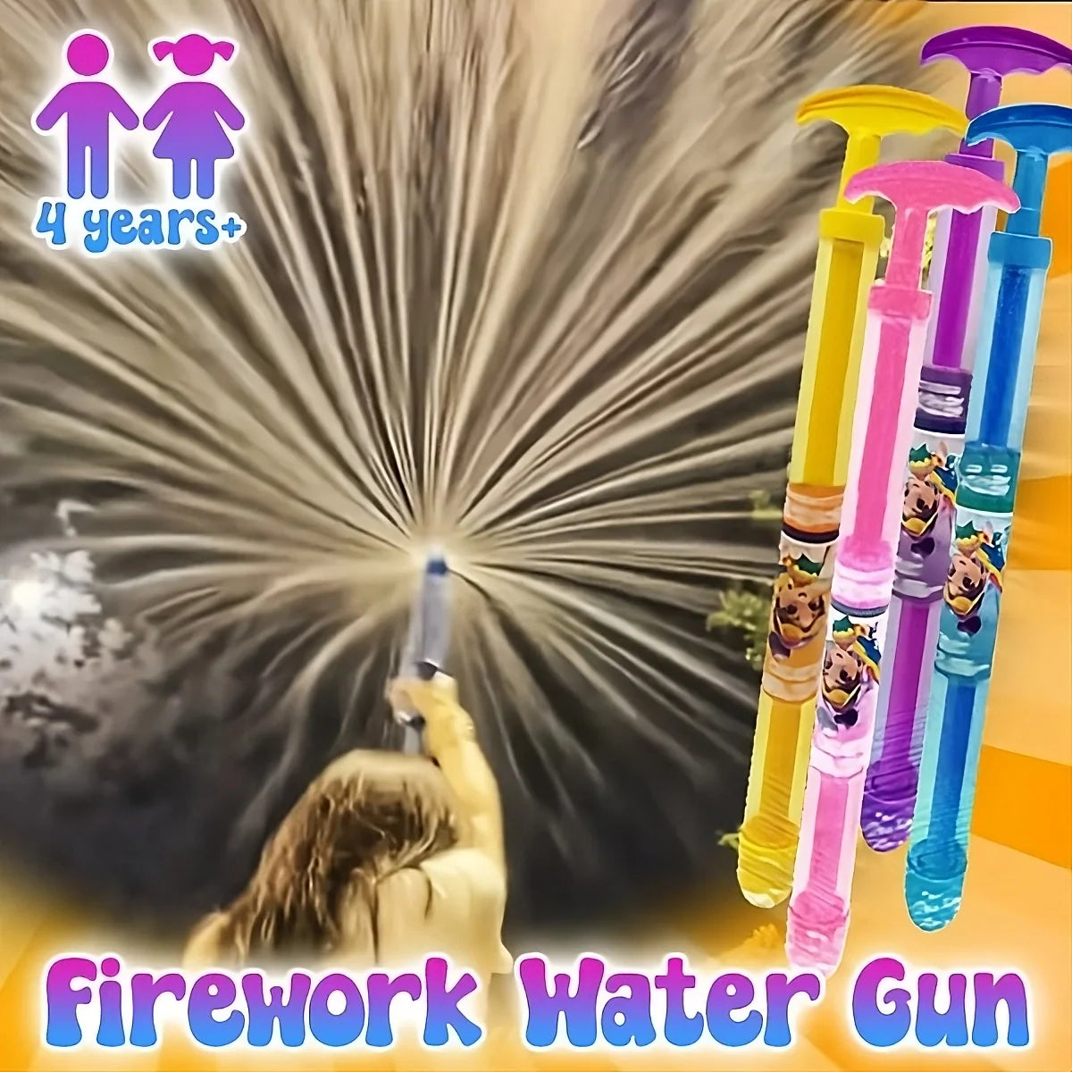 1 + 1 Offert | Pistolet à Eau AquaBurst™ à Effet Feu d’Artifice